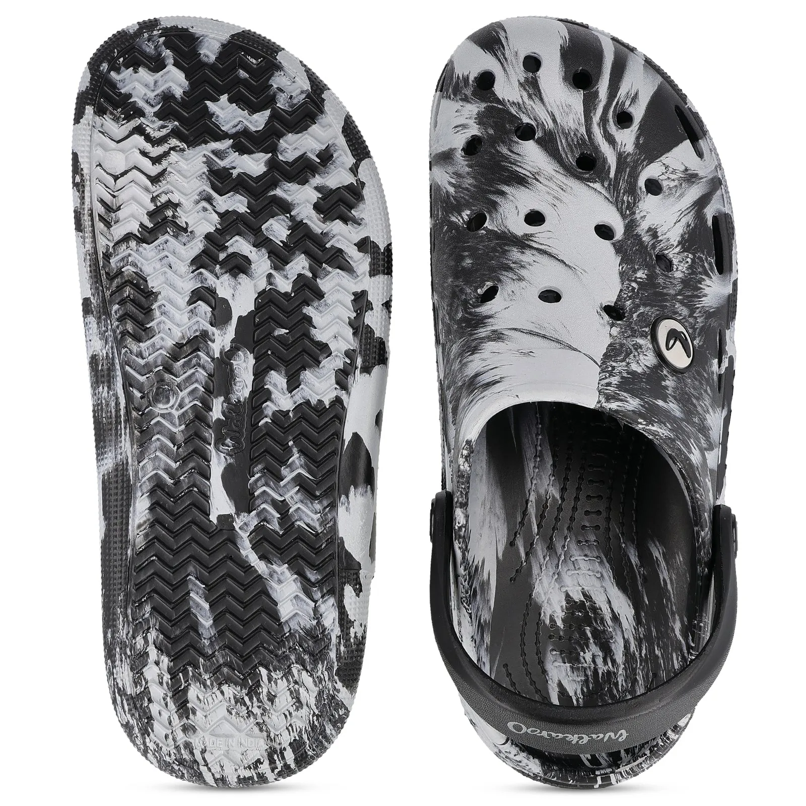 Men's Clogs  -  WC8778 Grey Black Sea View Coastal Trip
