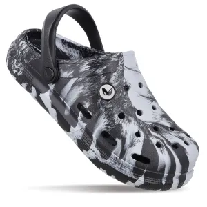 Men's Clogs  -  WC8778 Grey Black All Purpose