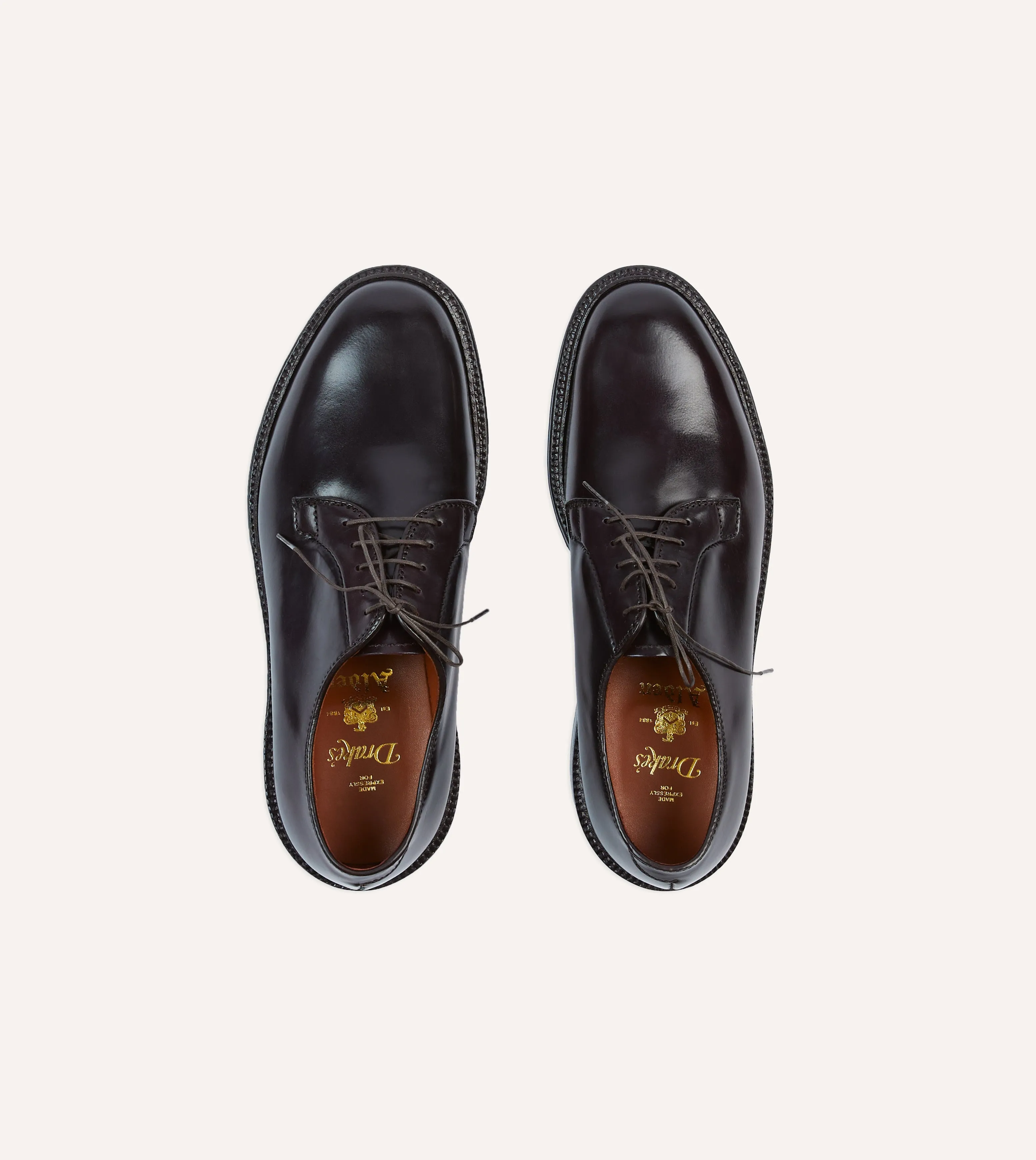 Alden Colour 8 Cordovan Plain Toe Blucher Petite Fit