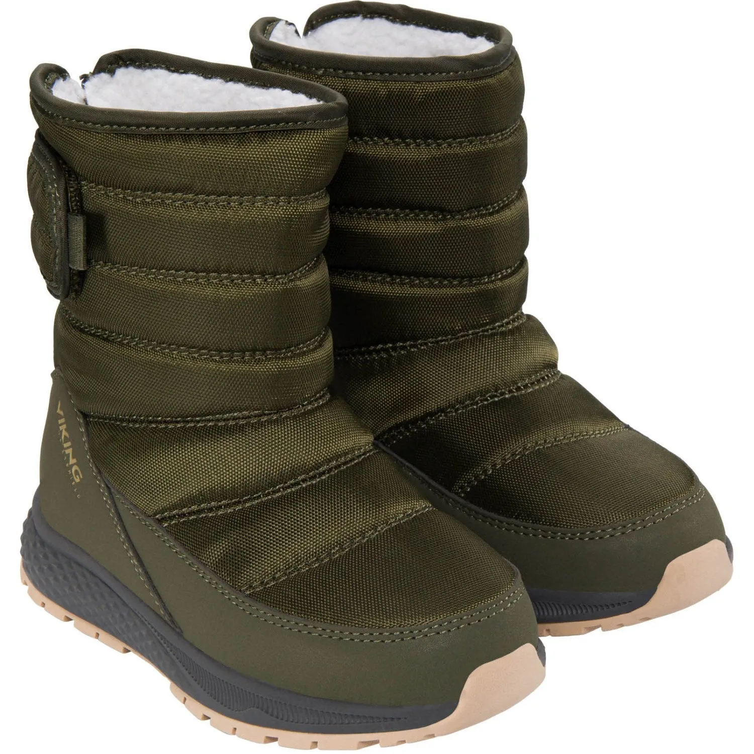 VIKING Olive Equip Warm WP 1V Pull on Mountain Walk Boots Winter Terrain