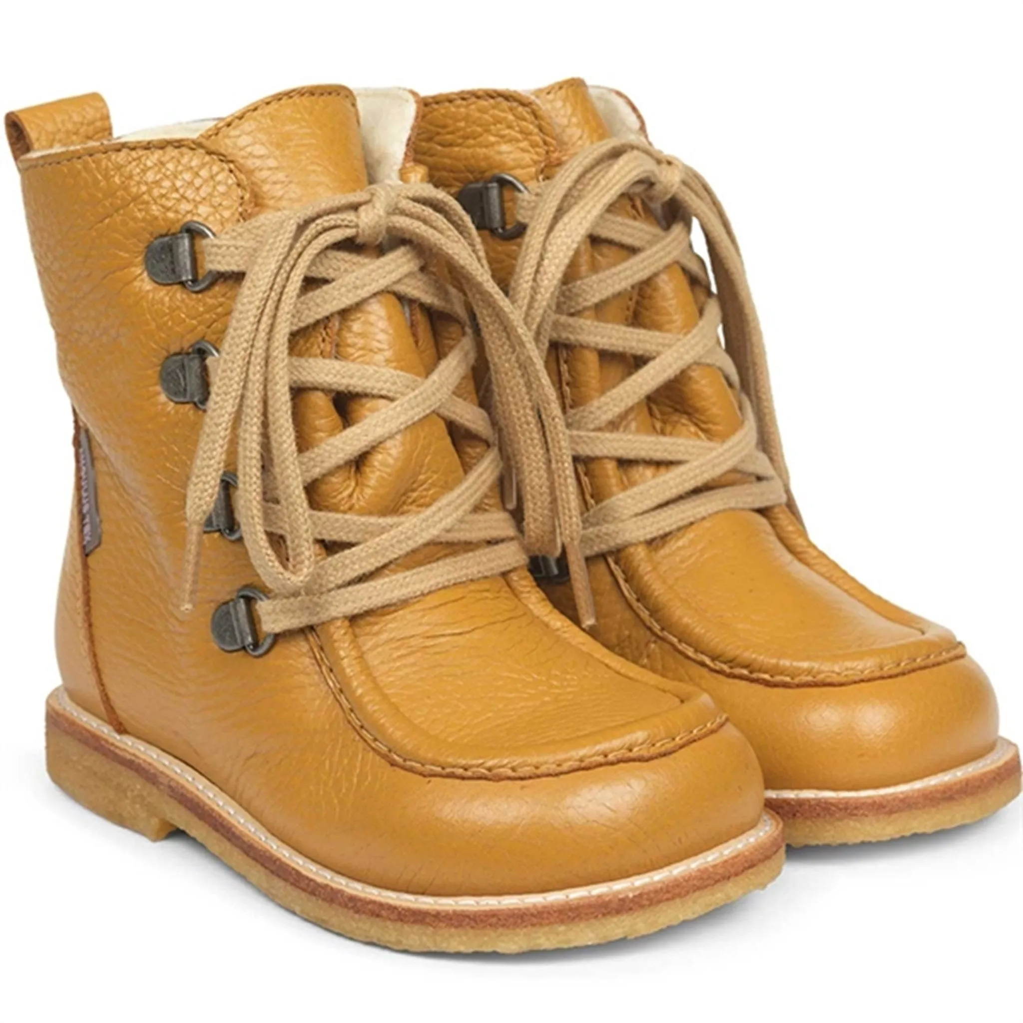 Comfort Cuff Angulus Tex Boots w. Zipper and Lace Ocher 2380-101-7250-2566