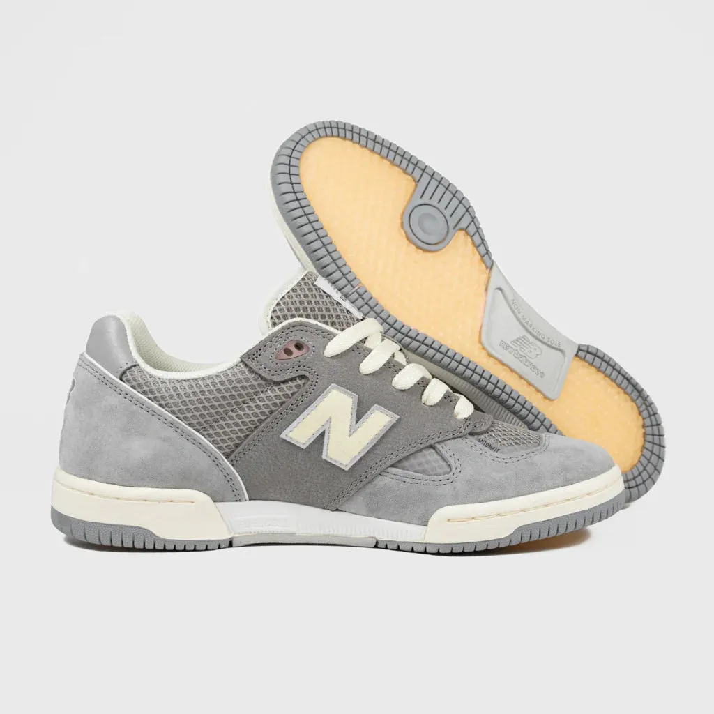 Functional Style New Balance Numeric Tom Knox 600 X Lost Art Skateboard Shoes - Sea Salt / Grey