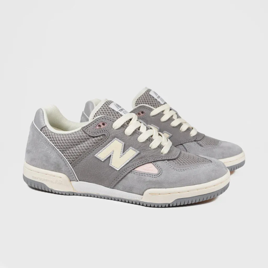 Snug Comfort Social Scene New Balance Numeric Tom Knox 600 X Lost Art Skateboard Shoes - Sea Salt / Grey