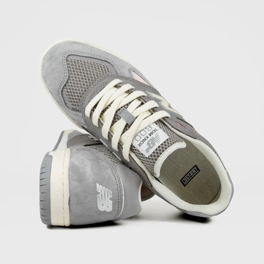 New Balance Numeric Tom Knox 600 X Lost Art Skateboard Shoes - Sea Salt / Grey Flexible Ride Comfortable Straps