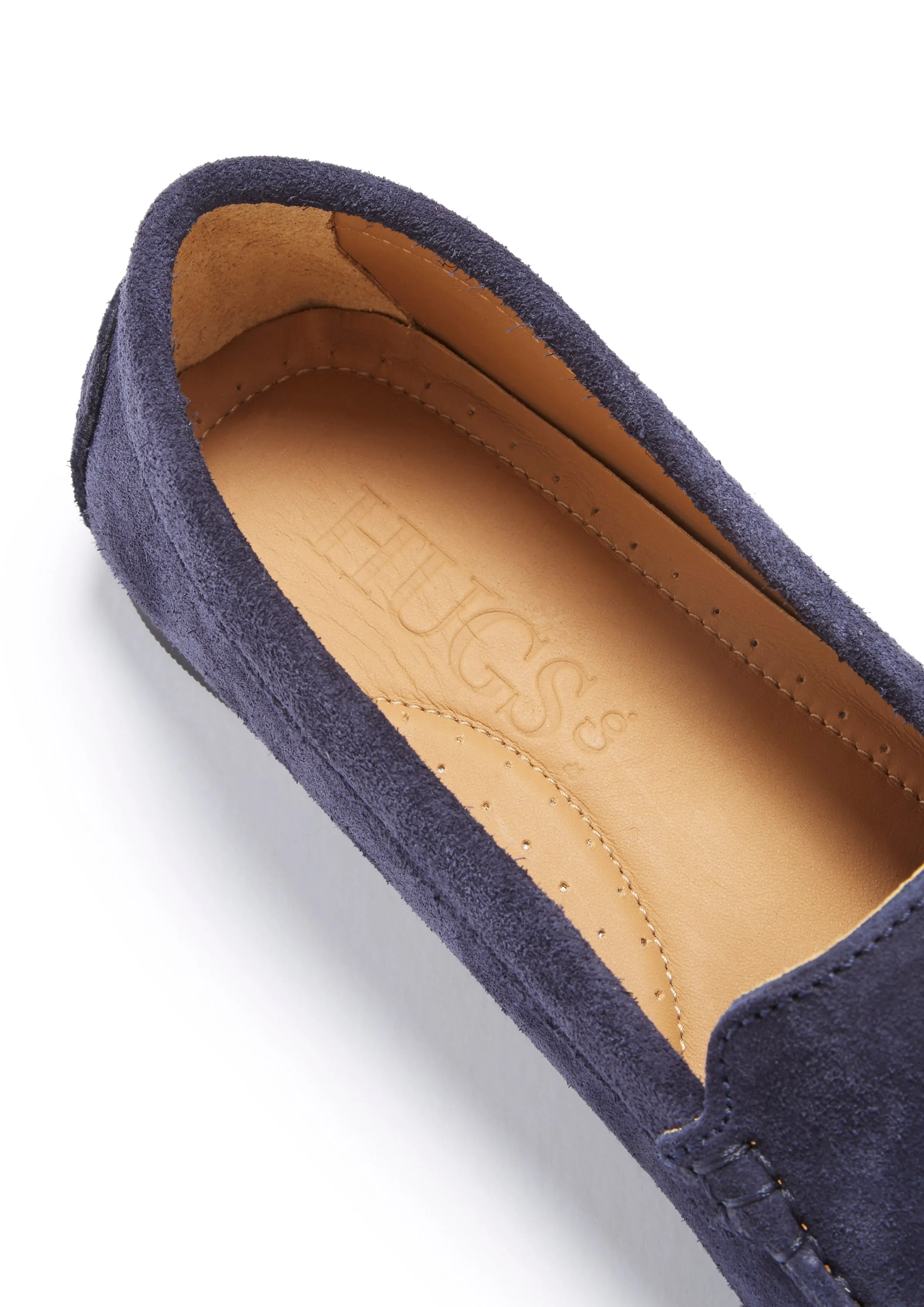 Neat Step Women's Tasselled Driving Loafers Full Rubber Sole, navy blue suede