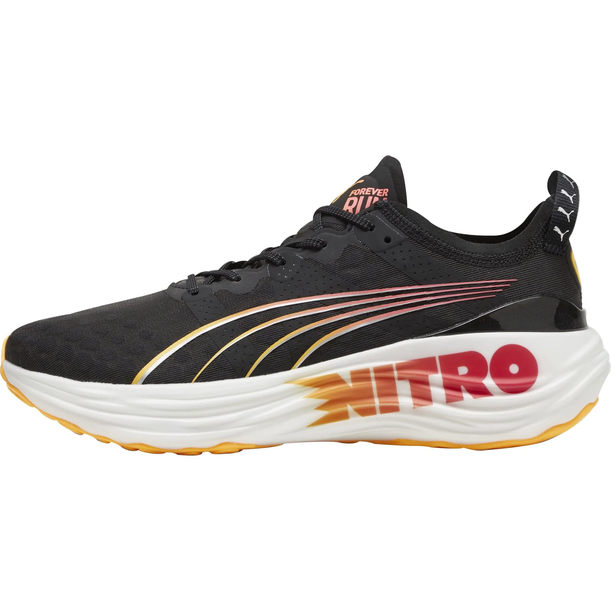 Ventilated Mesh Cold Weather velcro Puma ForeverRun Nitro Mens Running Shoes - Black