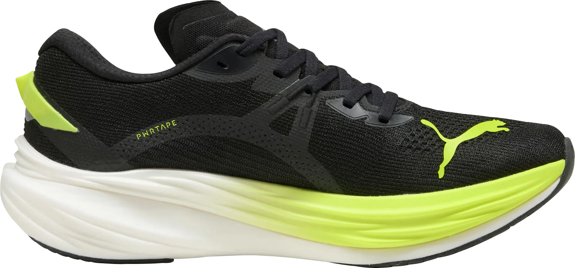 Quick Drying Travel Enthusiasts Road grip Puma Deviate Nitro 3 WIDE FIT Mens Running Shoes - Black