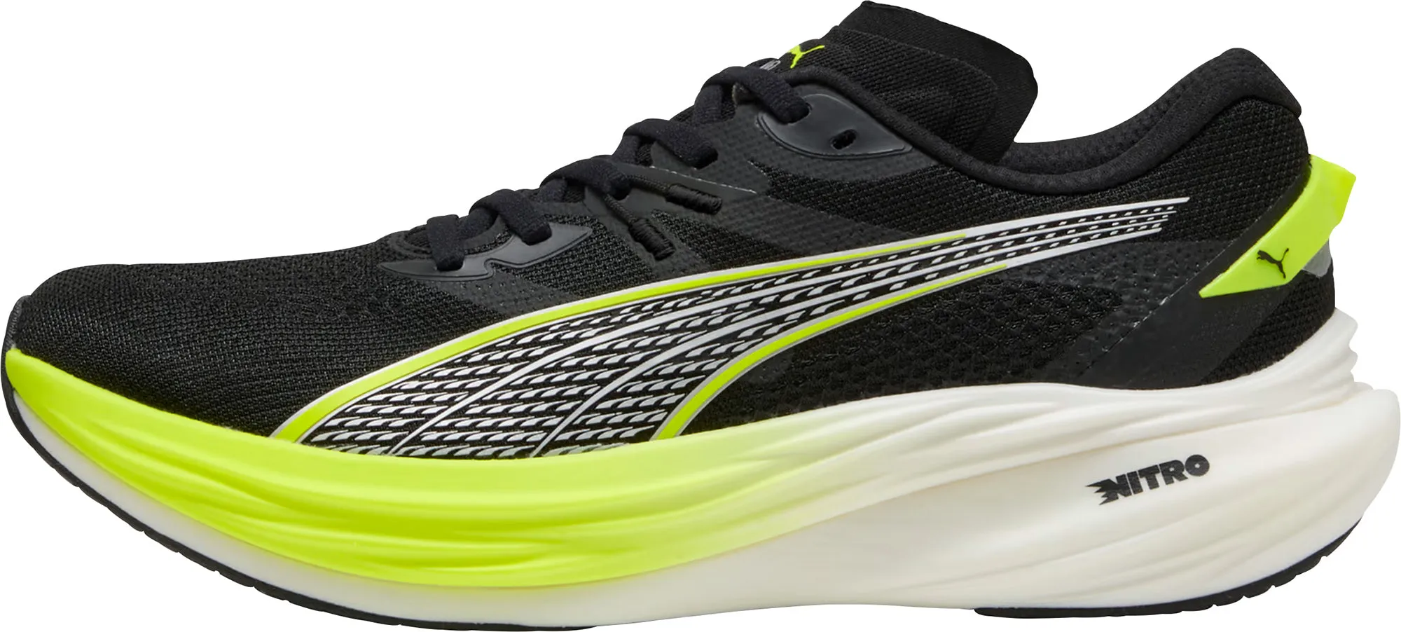 shape fit Puma Deviate Nitro 3 WIDE FIT Mens Running Shoes - Black