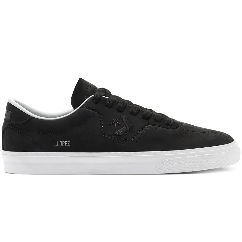 Converse Louie Lopez Pro Shoes - Black Leather/White Extended Wear