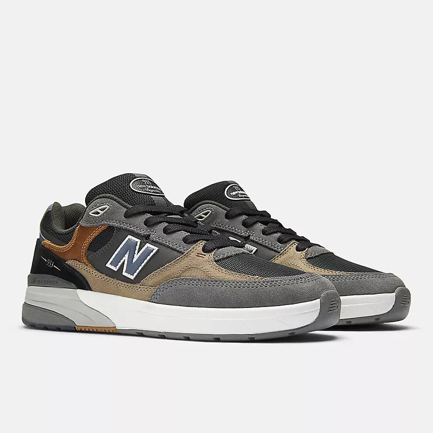 New Balance Numeric Reynolds 933 Wide Shoes - Castlerock/Vintage Indigo Easy Wear Zip Up