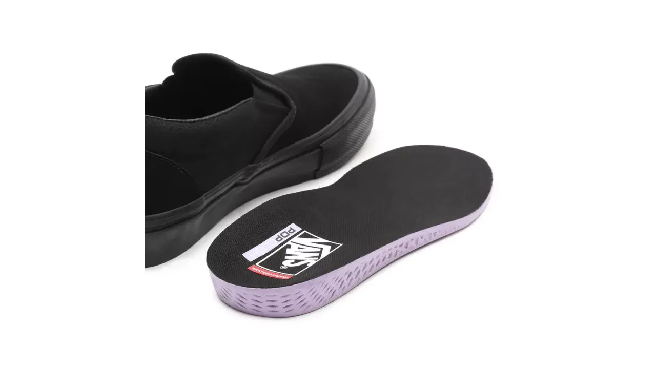 Slip   On Design Vans Skate Slip-On Pro Skate Skateboarding Shoes - Black/Black (Blackout)