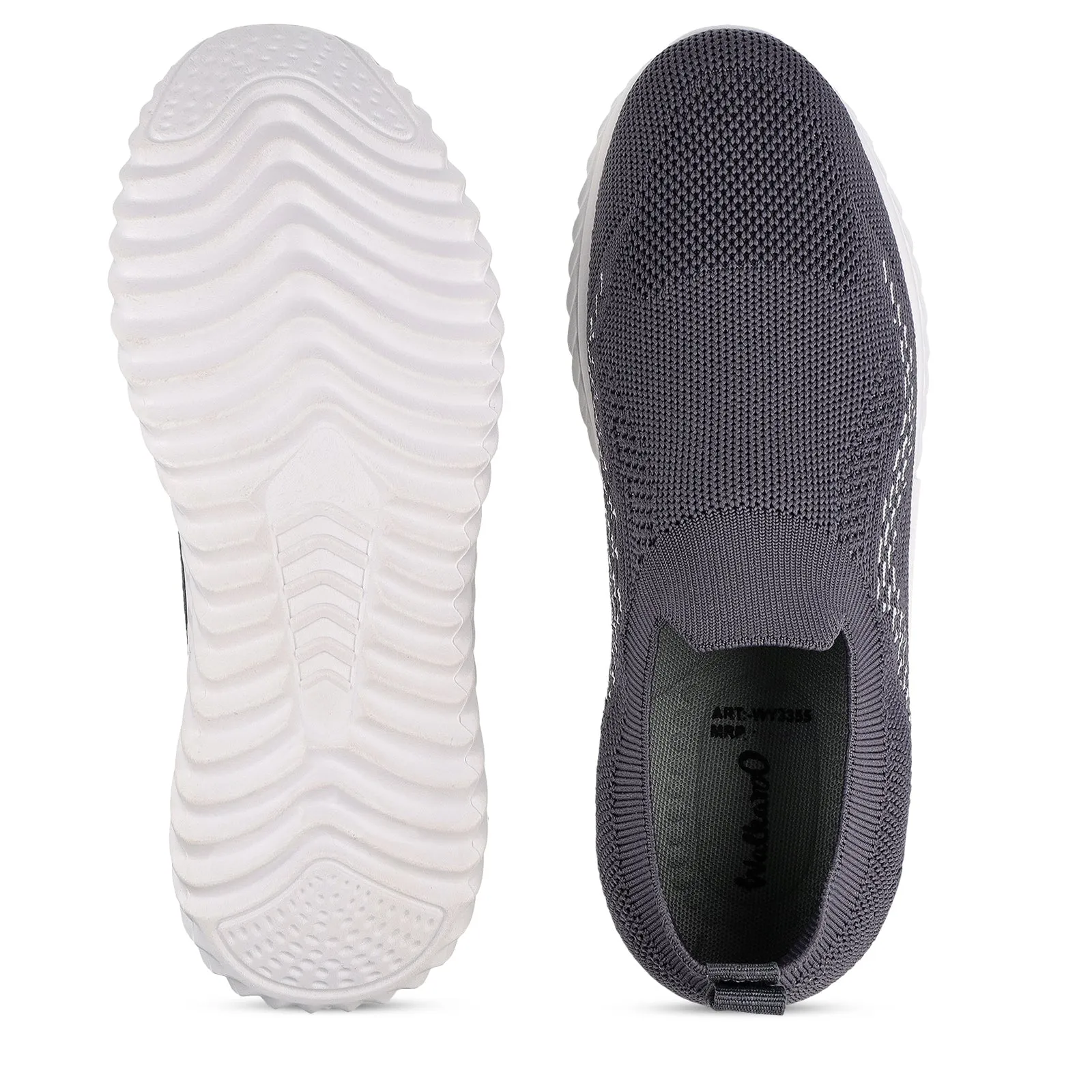 Women's Slip-on Casual Shoes - WY3355 Grey Comfy Foot Comfort Glide Fit