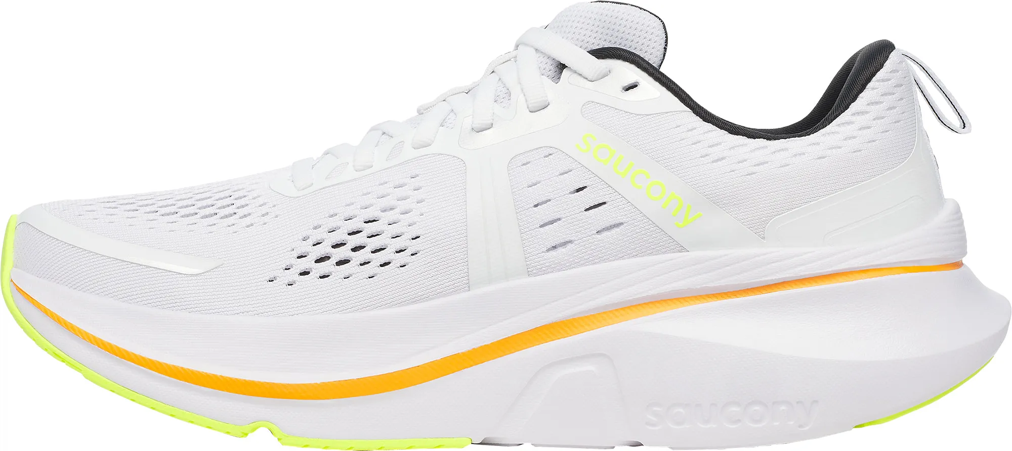 Gym Quick mesh construction Saucony Guide 18 Mens Running Shoes - White