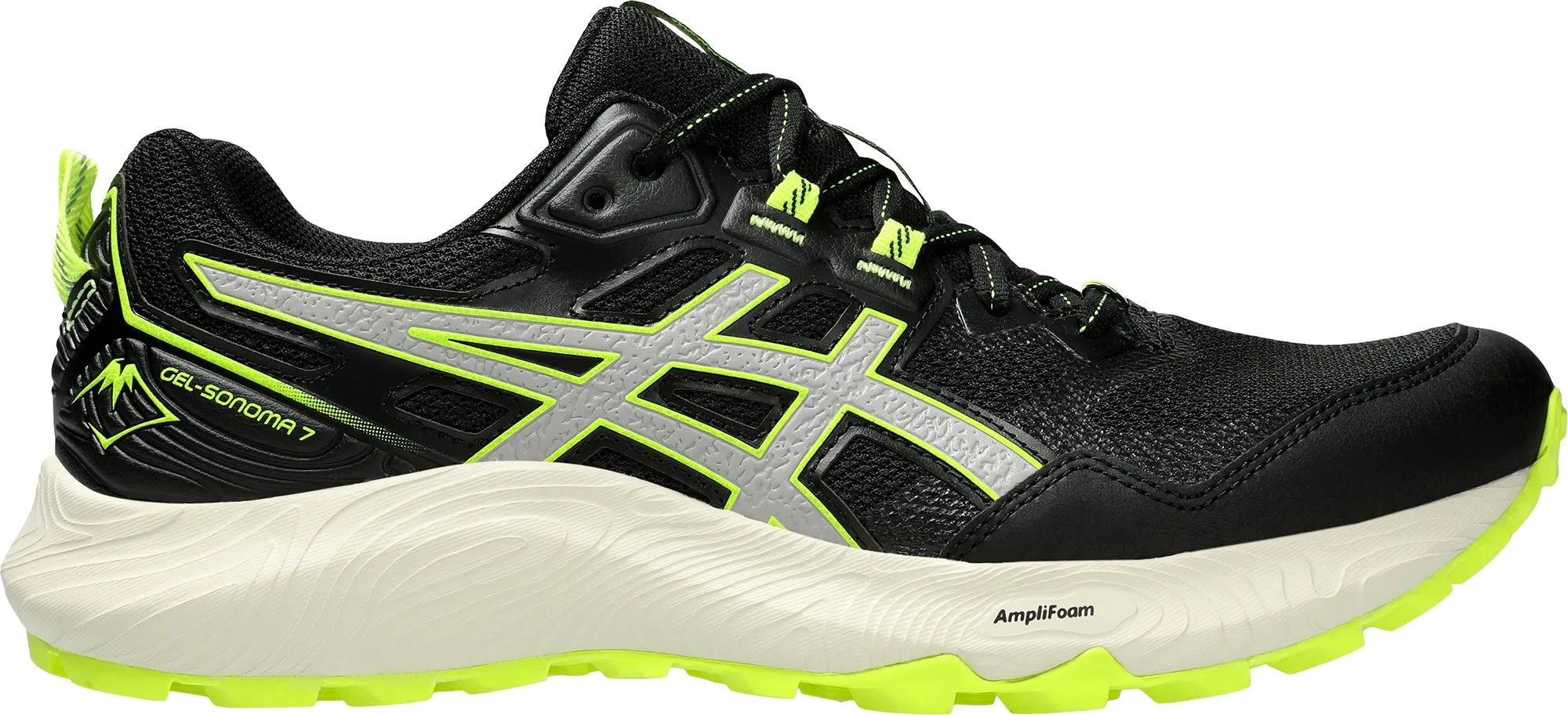 Bright Neon Wind Safe Asics Gel Sonoma 7 Mens Trail Running Shoes - Black
