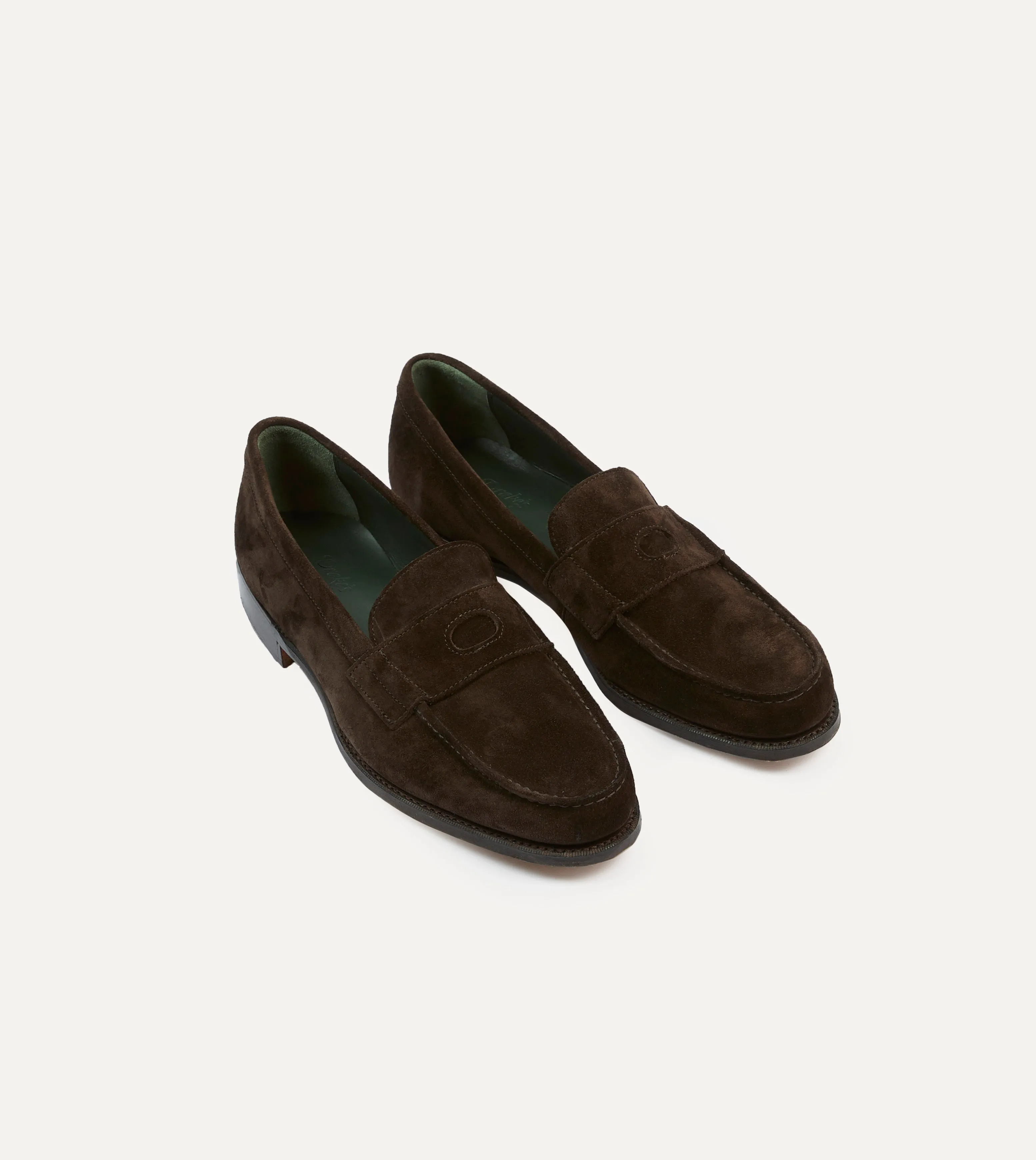 Look Ready Brown Suede Charles Mk II Goodyear Welted Penny Loafer