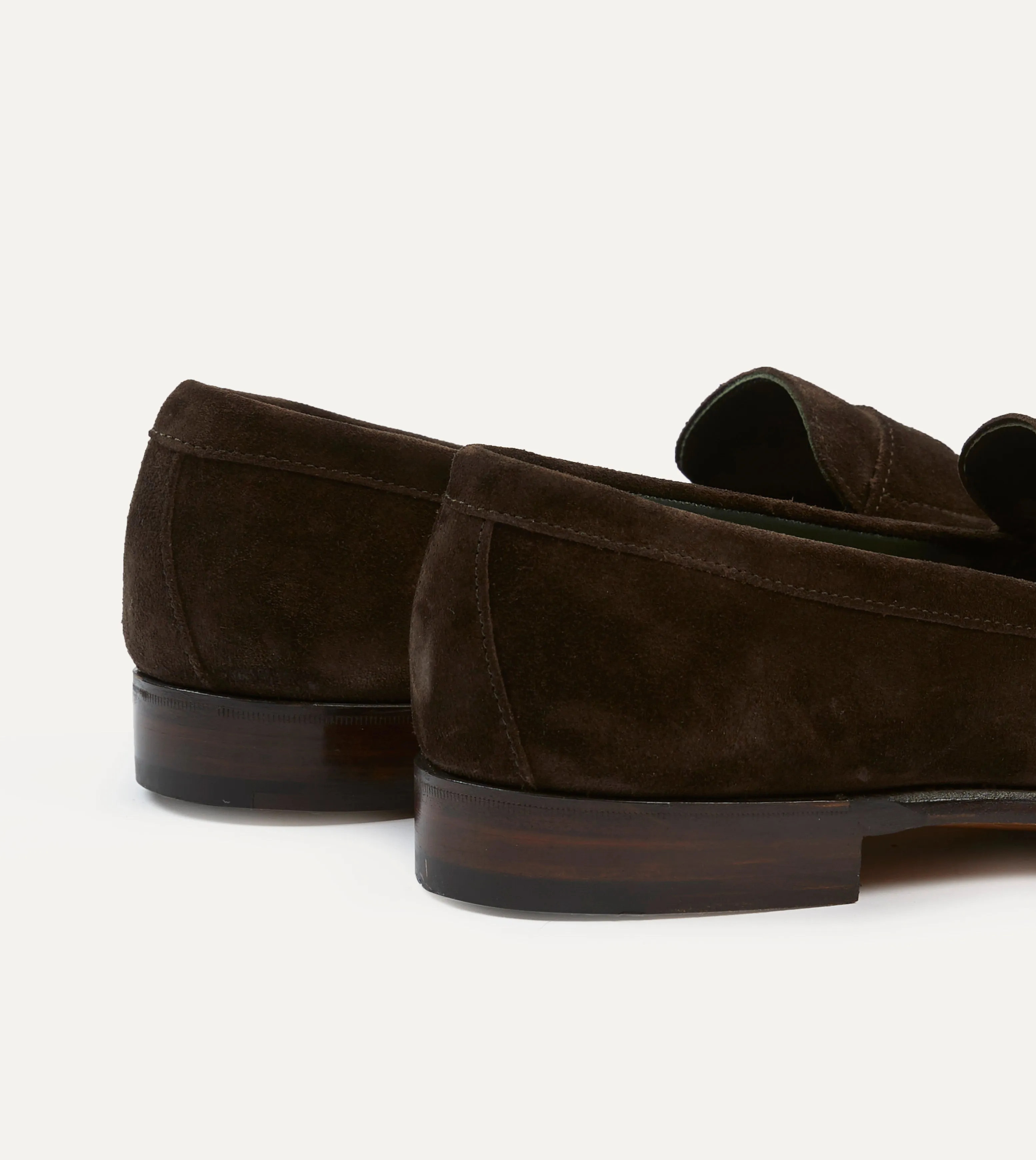 Flexible Fit Frequent Travelers Brown Suede Charles Mk II Goodyear Welted Penny Loafer