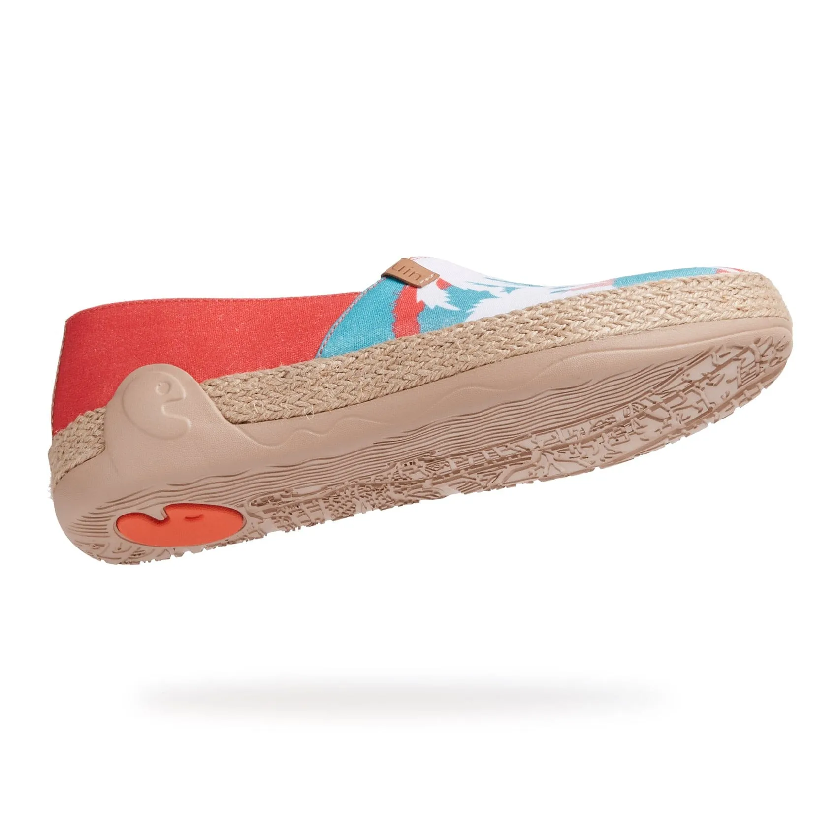 Flat footbed Watercolor Palm Marbella I Women