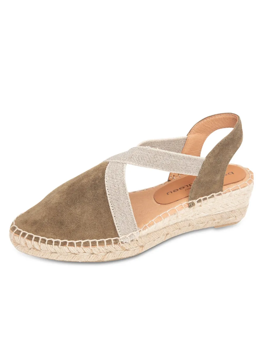 Grace Closed Toe Elastic Espadrille Modern Tread