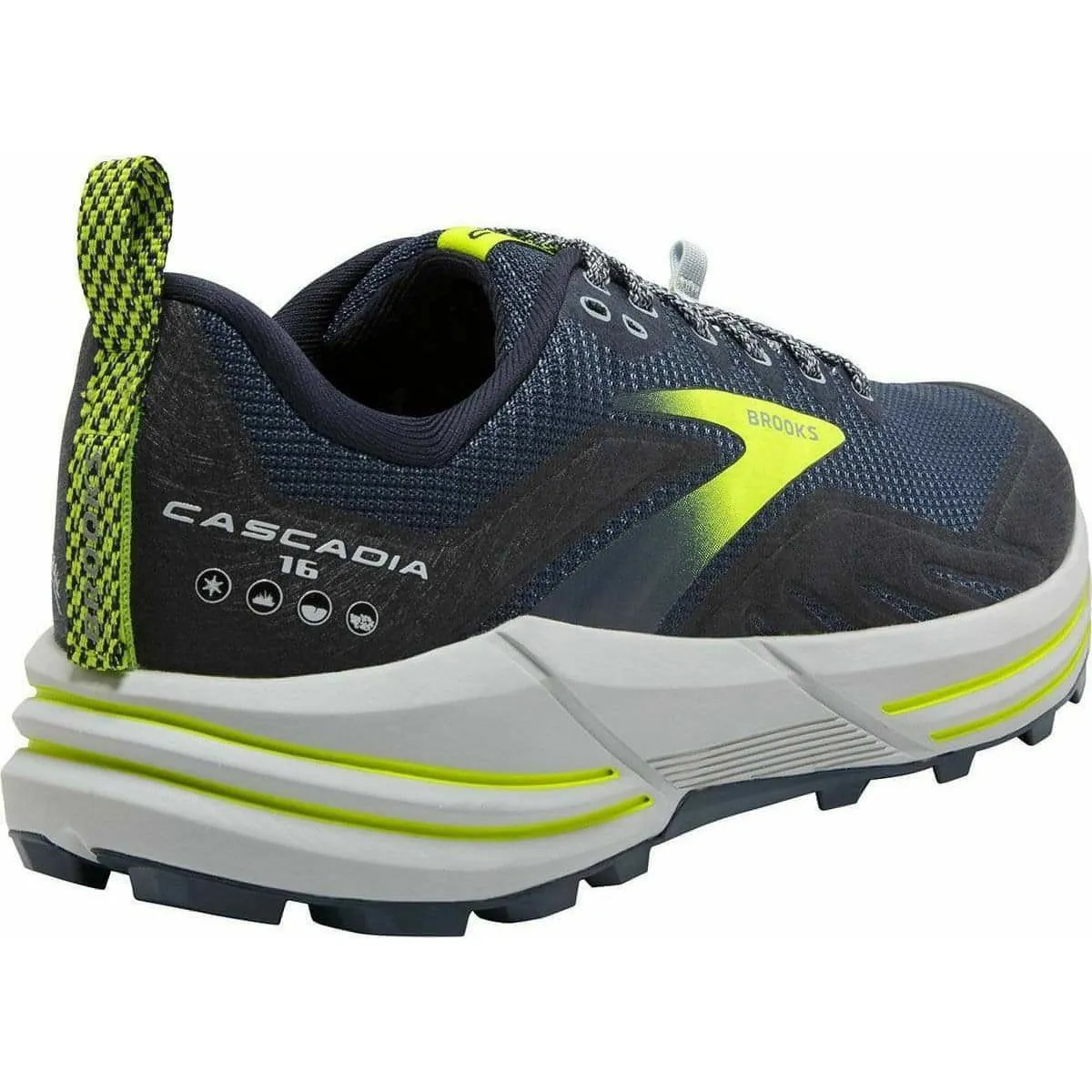 Brooks Cascadia 16 Mens Trail Running Shoes - Grey Neo Pop