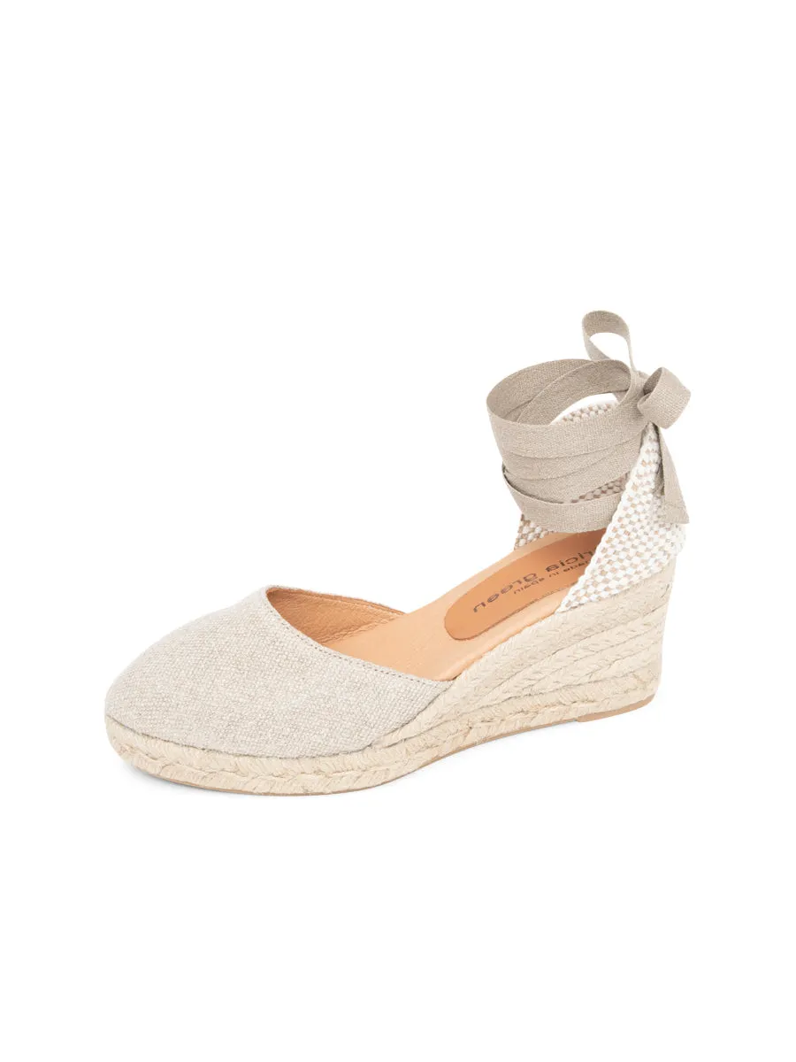 Open Feel Morning Walk Leon Closed Toe Lace Up Espadrille