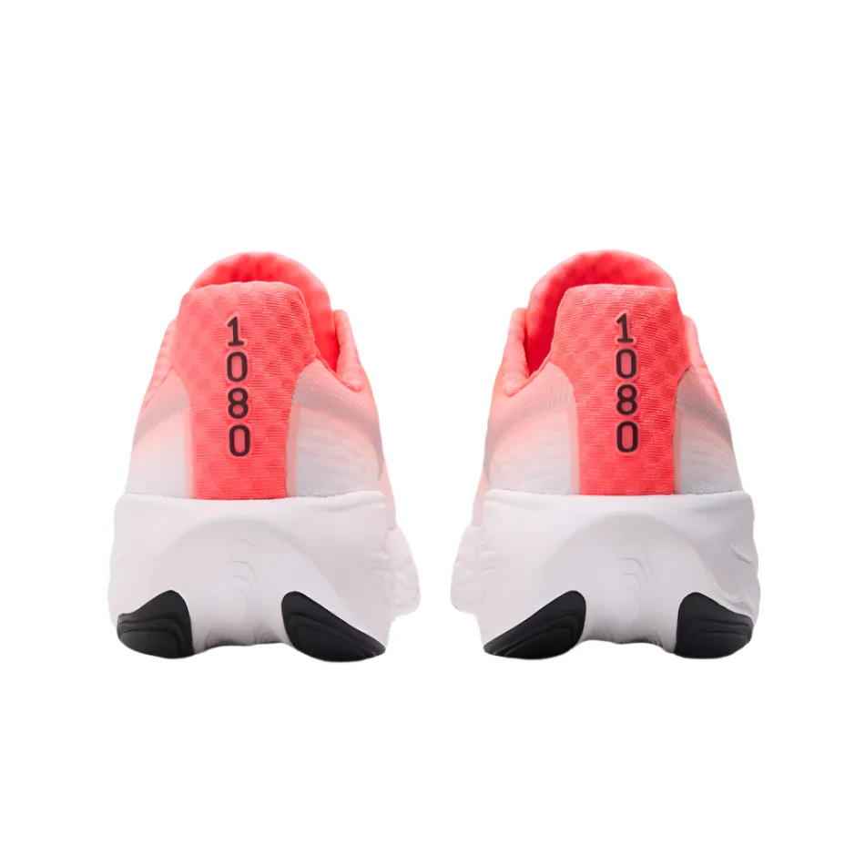 New Balance Men's 1080 V14 Running Shoes in Urgent Red/Rain Cloud/Black AW25 wrinkle - resistant running wear