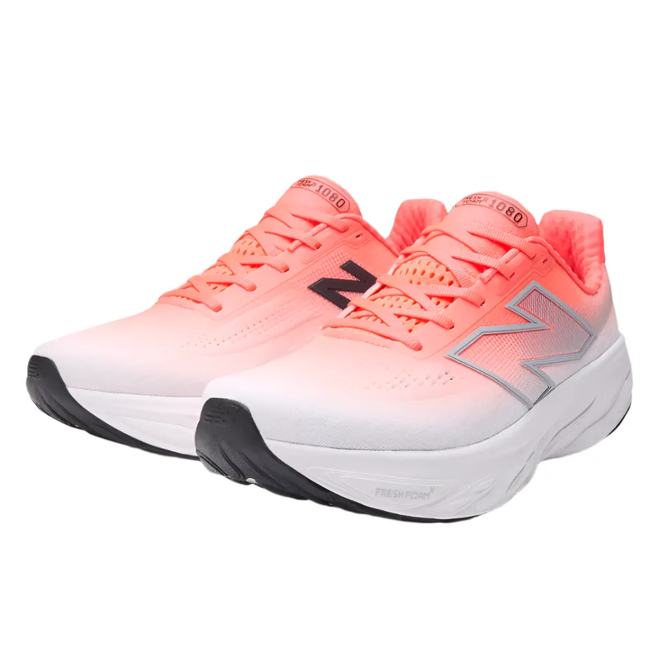 New Balance Men's 1080 V14 Running Shoes in Urgent Red/Rain Cloud/Black AW25 no - ankle - support shoes