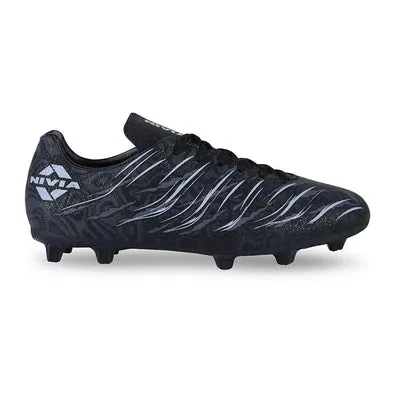 NIVIA Carbonite 6.0 Football Shoes for Men (Black) Junior Fit