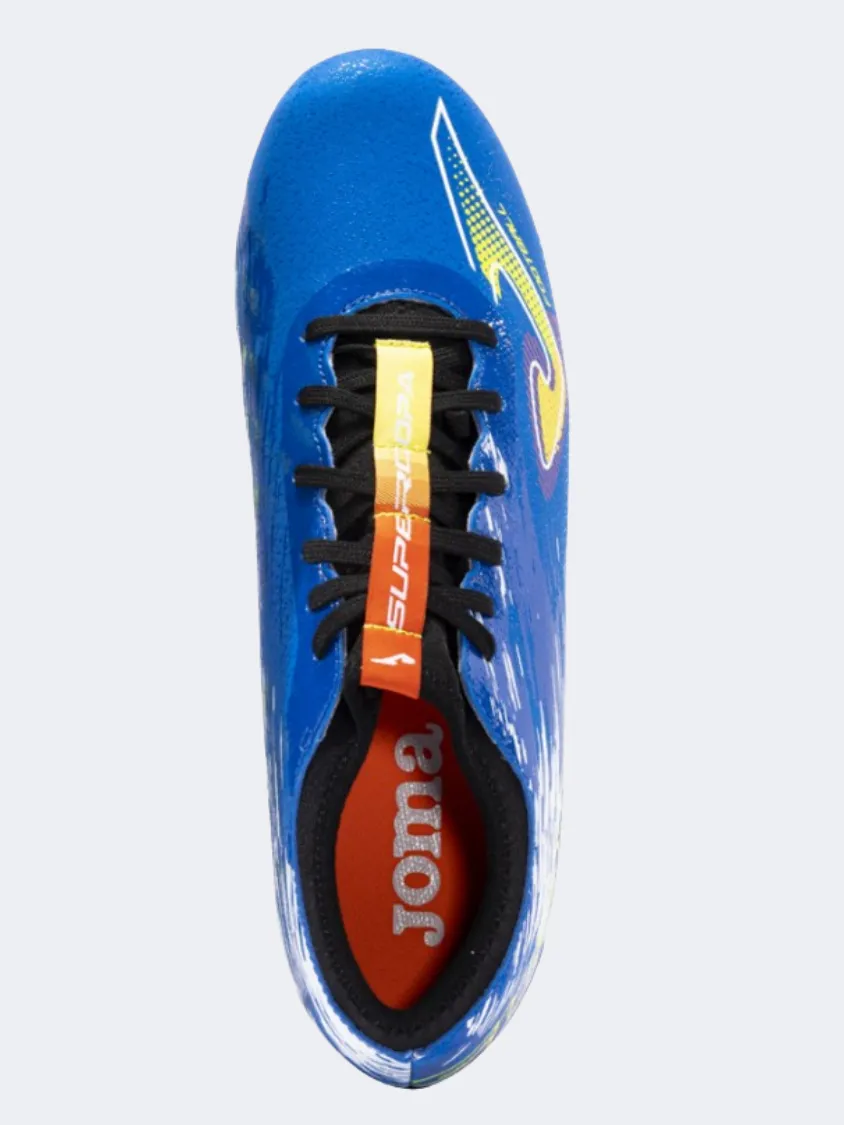 Joma Supercopa  Men Football Shoes Blue/Yellow/White Impact Fit