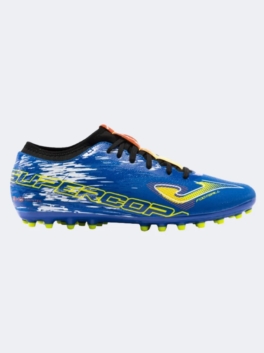 Joma Supercopa  Men Football Shoes Blue/Yellow/White Balanced Fit Impact Flex