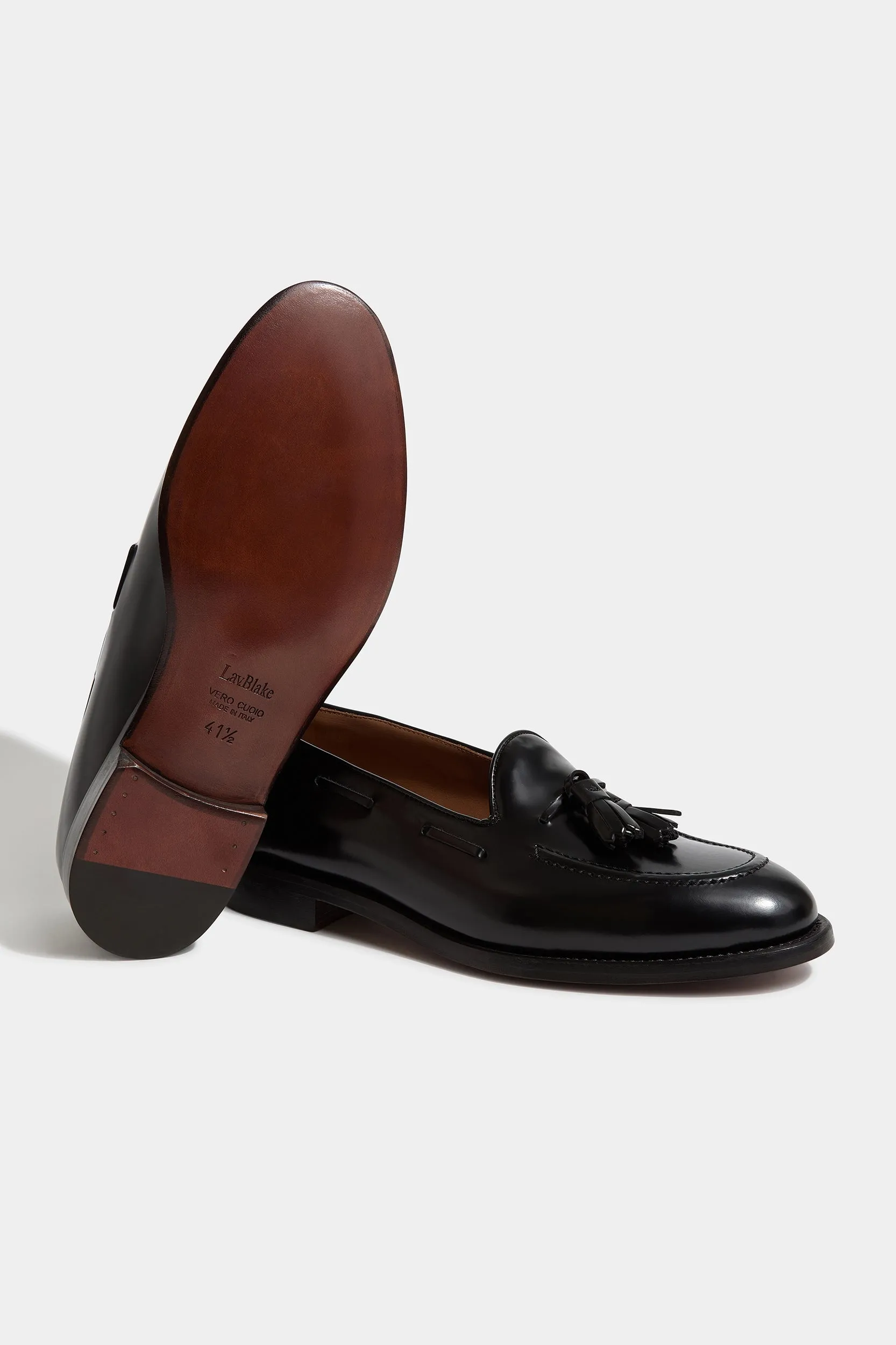 Light Power Black tassel loafers - Made In Italy