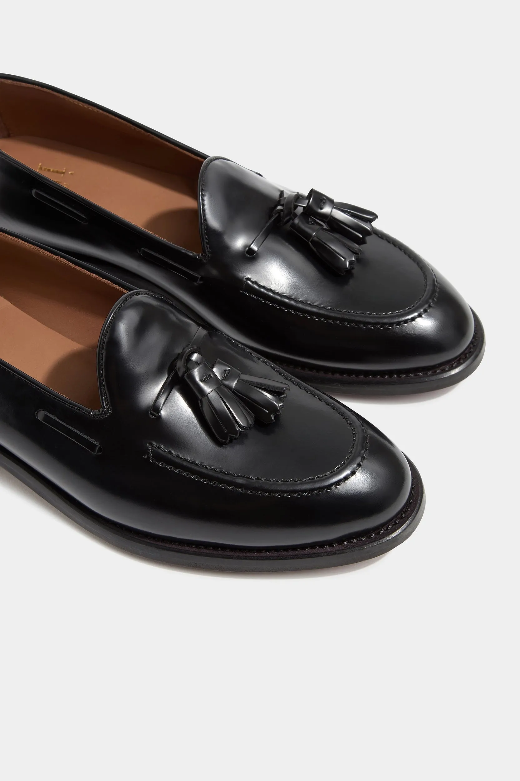Premium Quality Black tassel loafers - Made In Italy