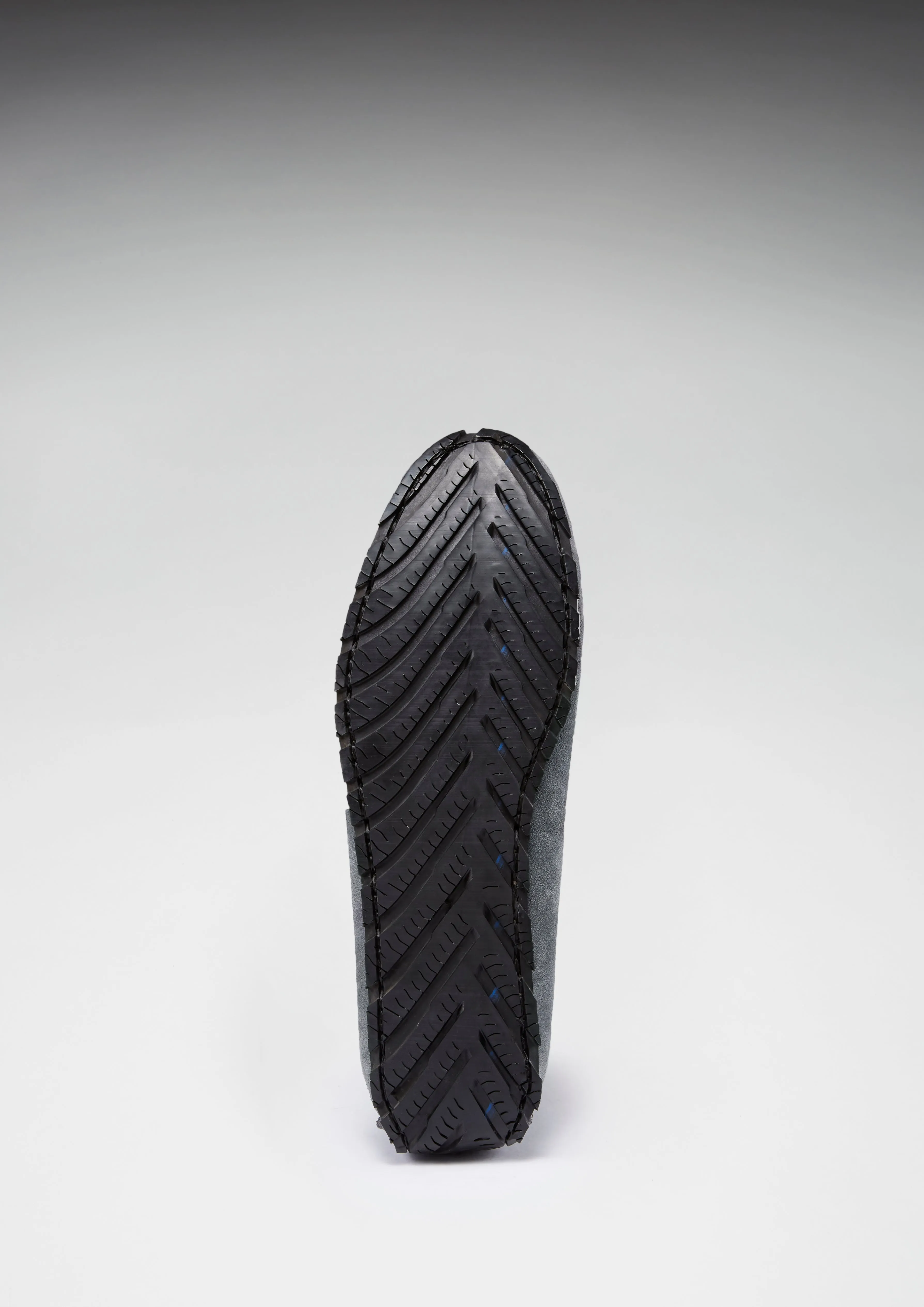 Tyre Sole Penny Driving Loafers, slate grey suede Light Weight Power Step