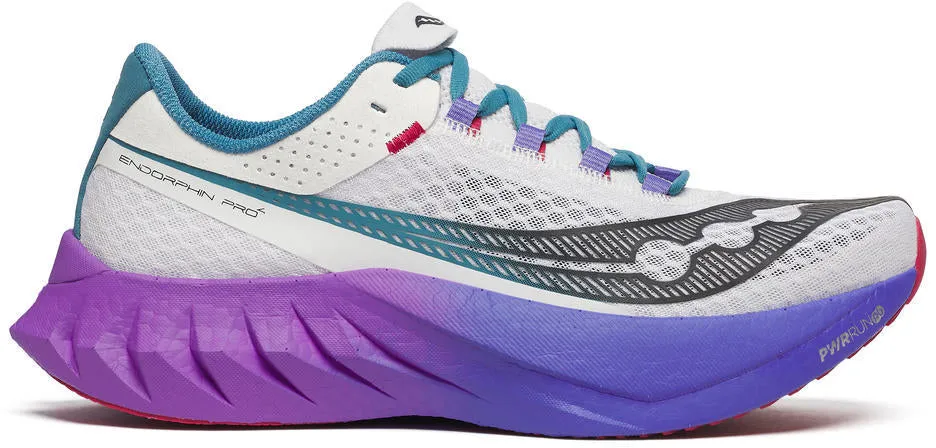 mesh construction Saucony Endorphin Pro 4 Mens Running Shoes - White