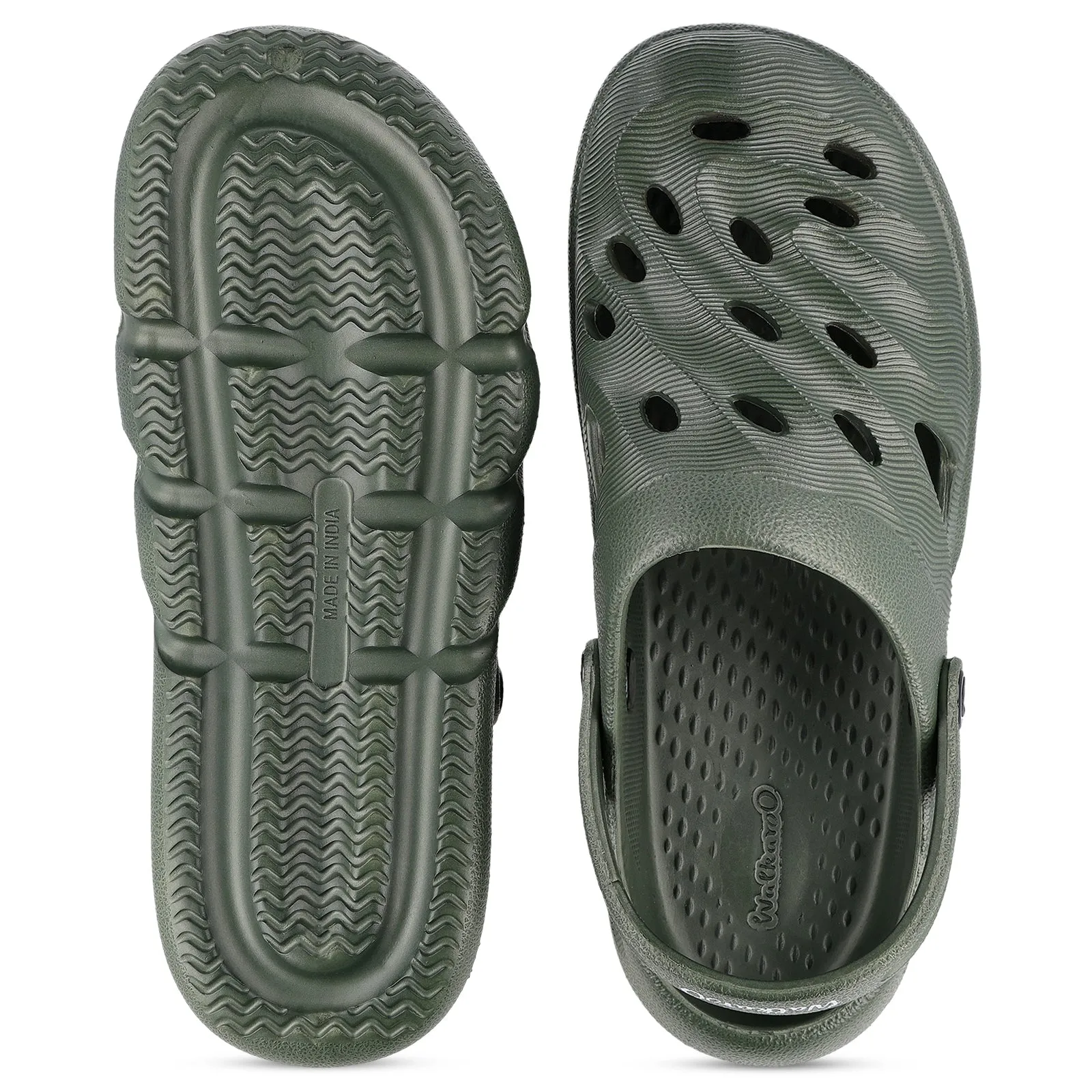 Metal Shine Men's Clogs  - WC8732 Olive