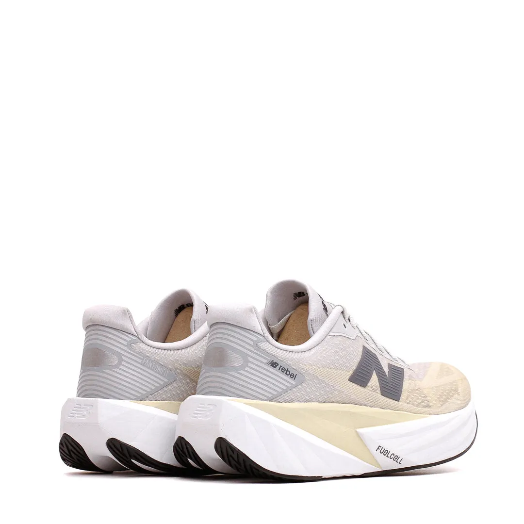 All Day Rainy Day New Balance Women FuelCell Rebel v5 Linen Grey Matter WFCXLX5