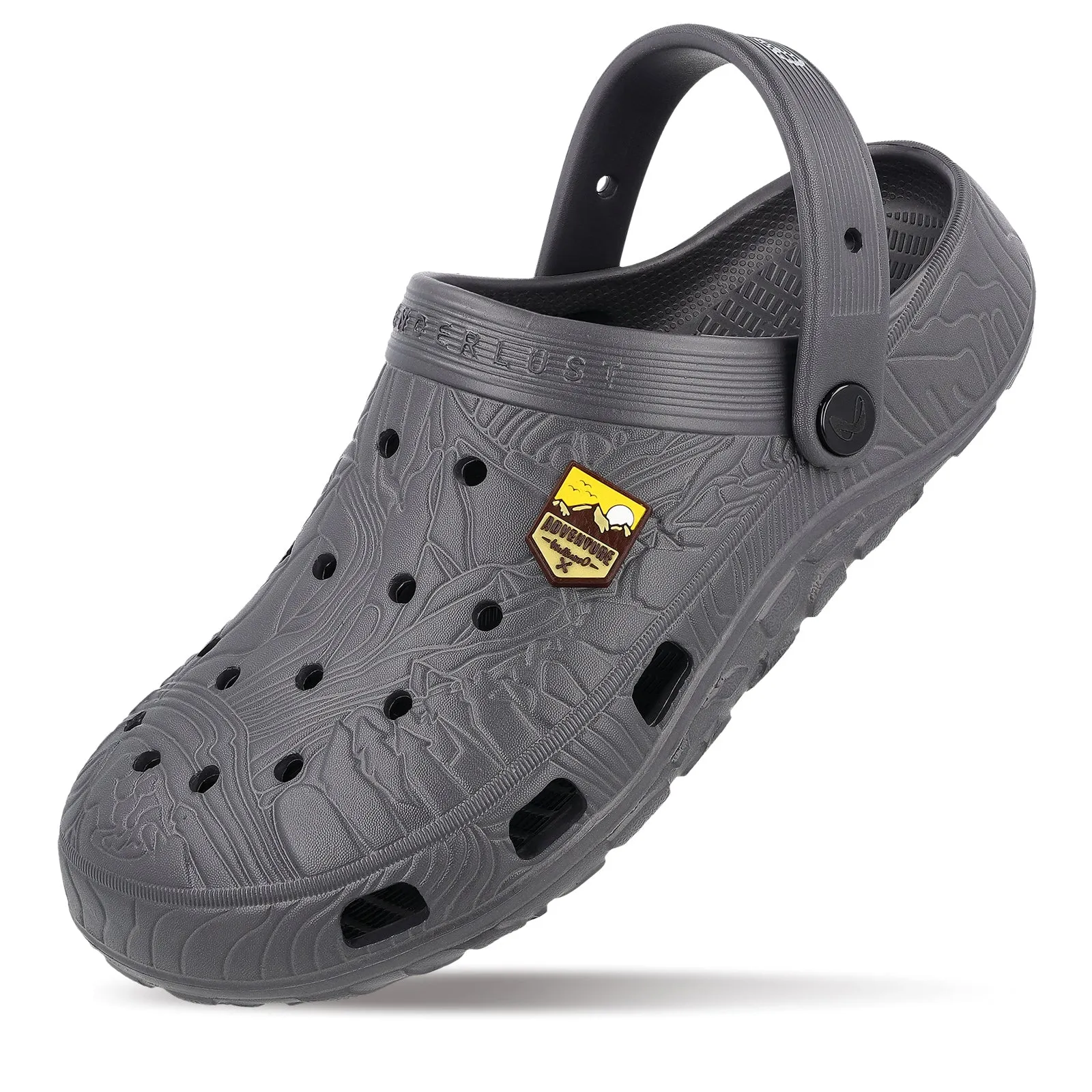 Stylish Walking Shoes Men's Clogs  - WC8801 Dark Grey