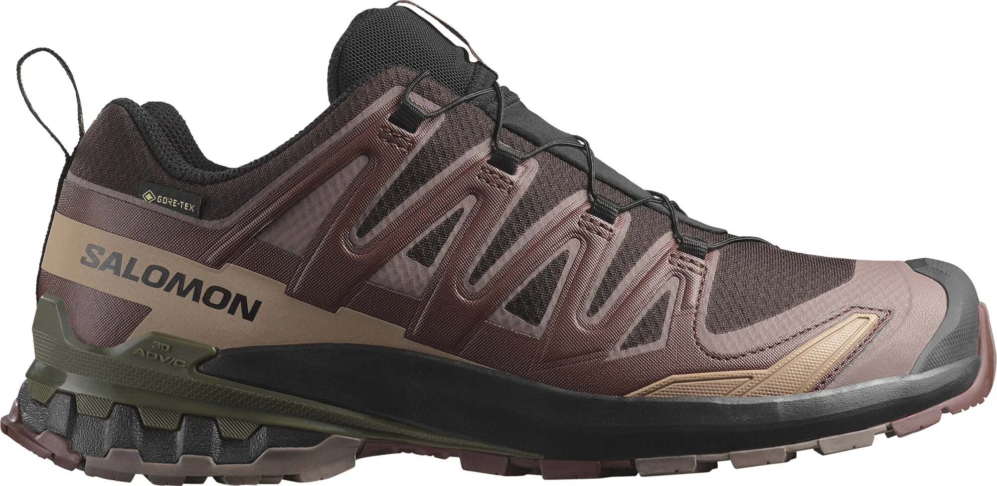 Salomon XA Pro 3D V9 GORE-TEX Mens Trail Running Shoes - Brown Travel Light Kids Fun
