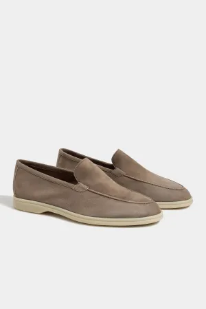 All-day Comfort Taupe loafers - Made In Italy