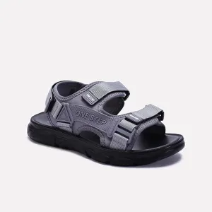 Gray Velcro Strap Sandals 0141182 Balanced feel Foot Friendly