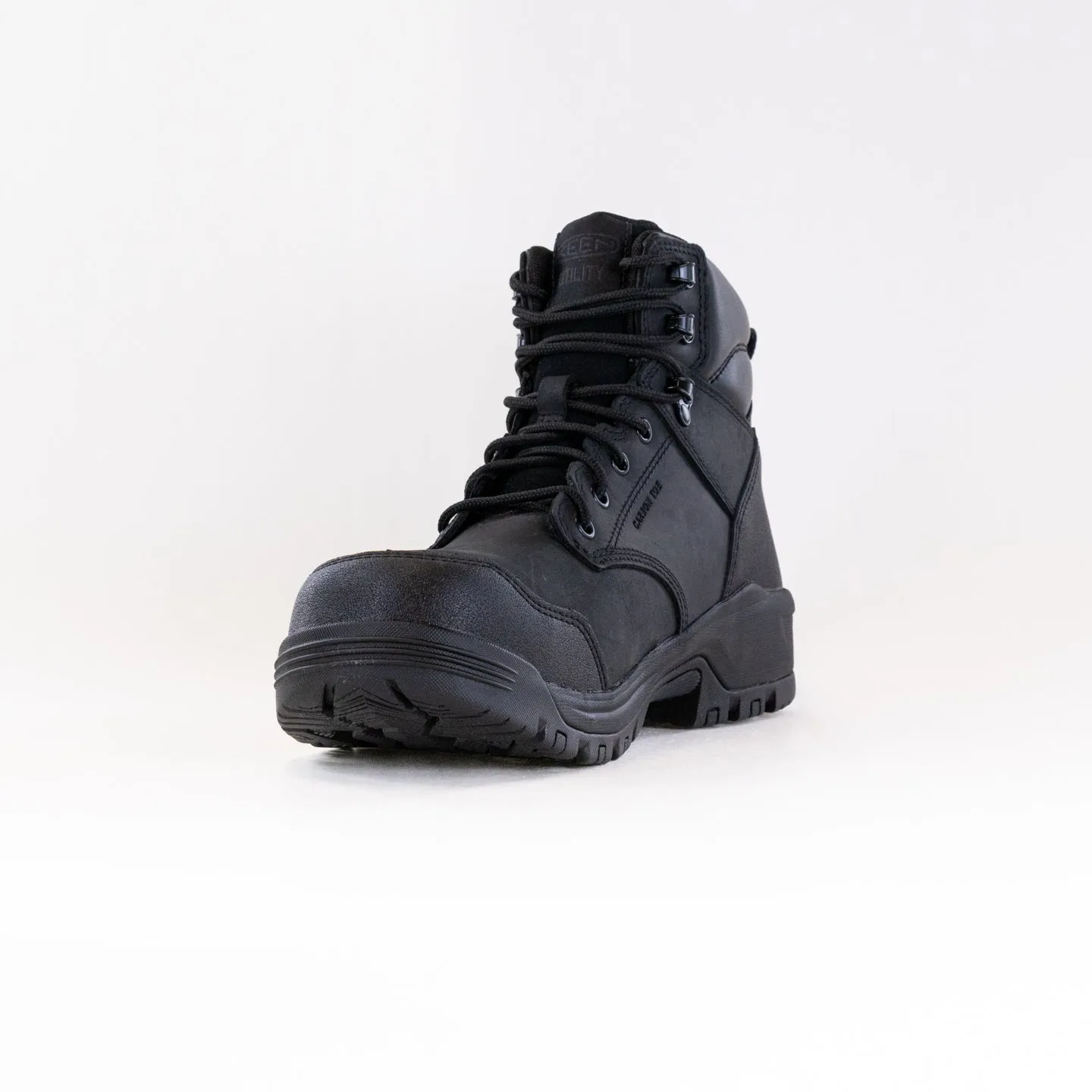 KEEN Utility Evanston 6" Waterproof Boot - Carbon Toe (Men's) - Black/Black Ankle Support