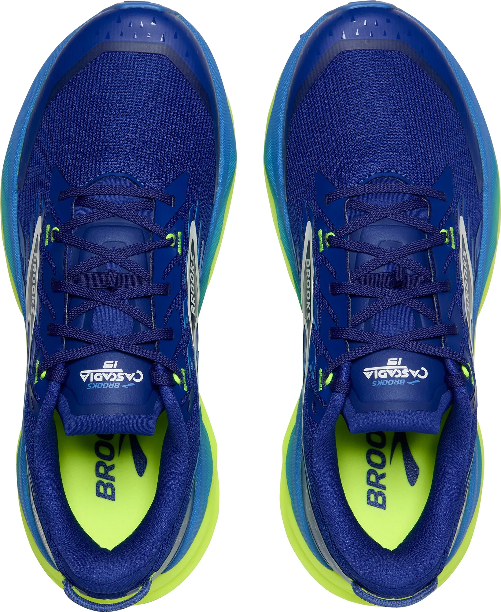 Feather Light Modern Commuters Comfort Padding Brooks Cascadia 19 Mens Trail Running Shoes - Blue