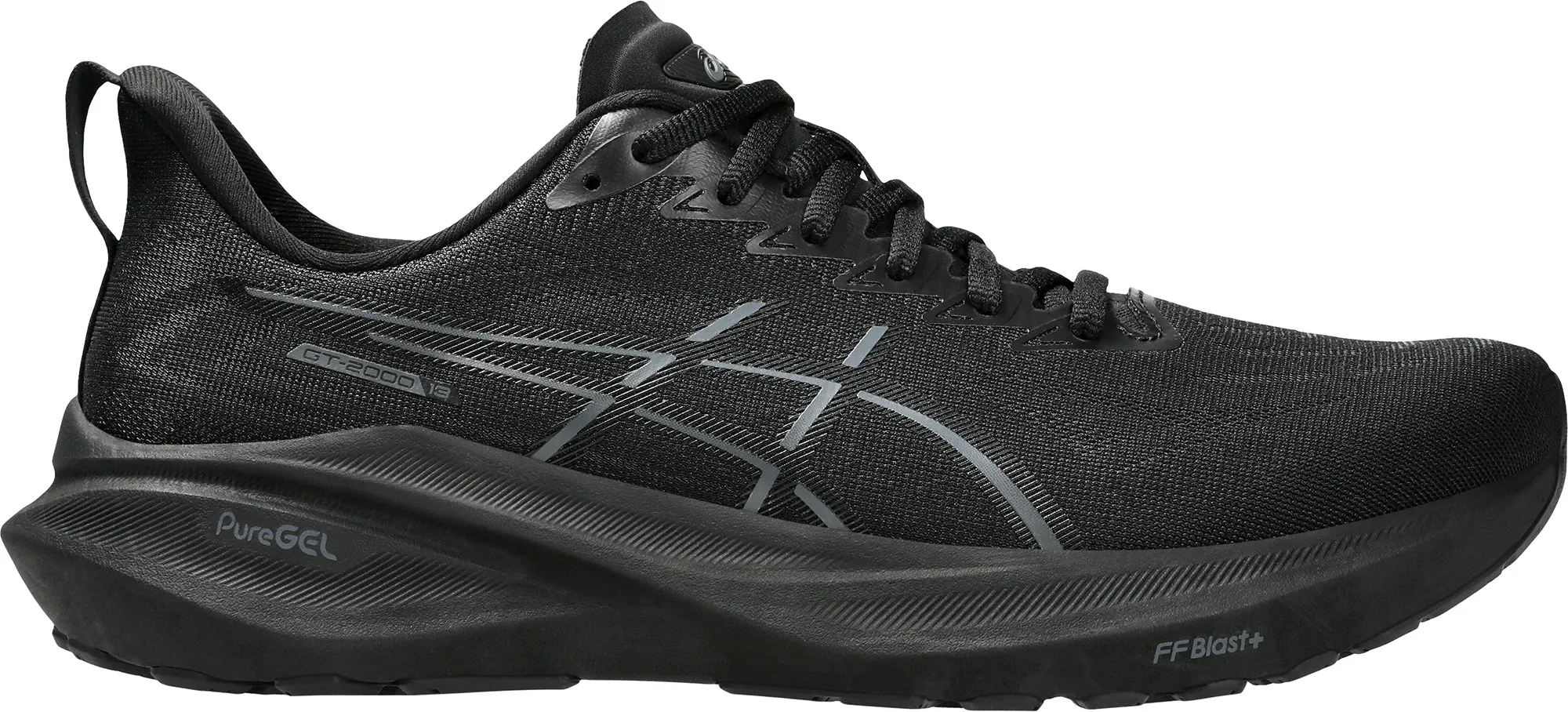 Asics GT 2000 13 Mens Running Shoes - Black Gloss Finish