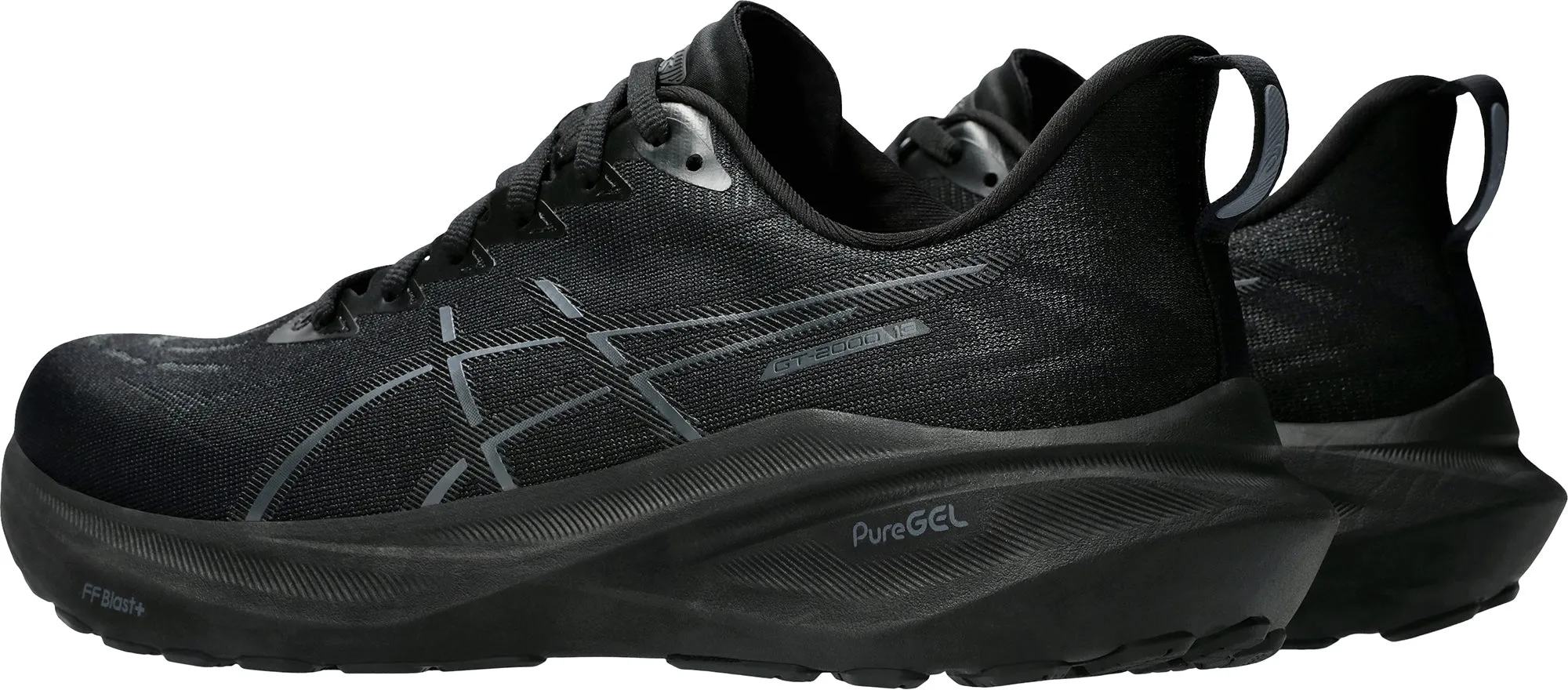 Asics GT 2000 13 Mens Running Shoes - Black Multi Purpose Flexible Fit City Adventure