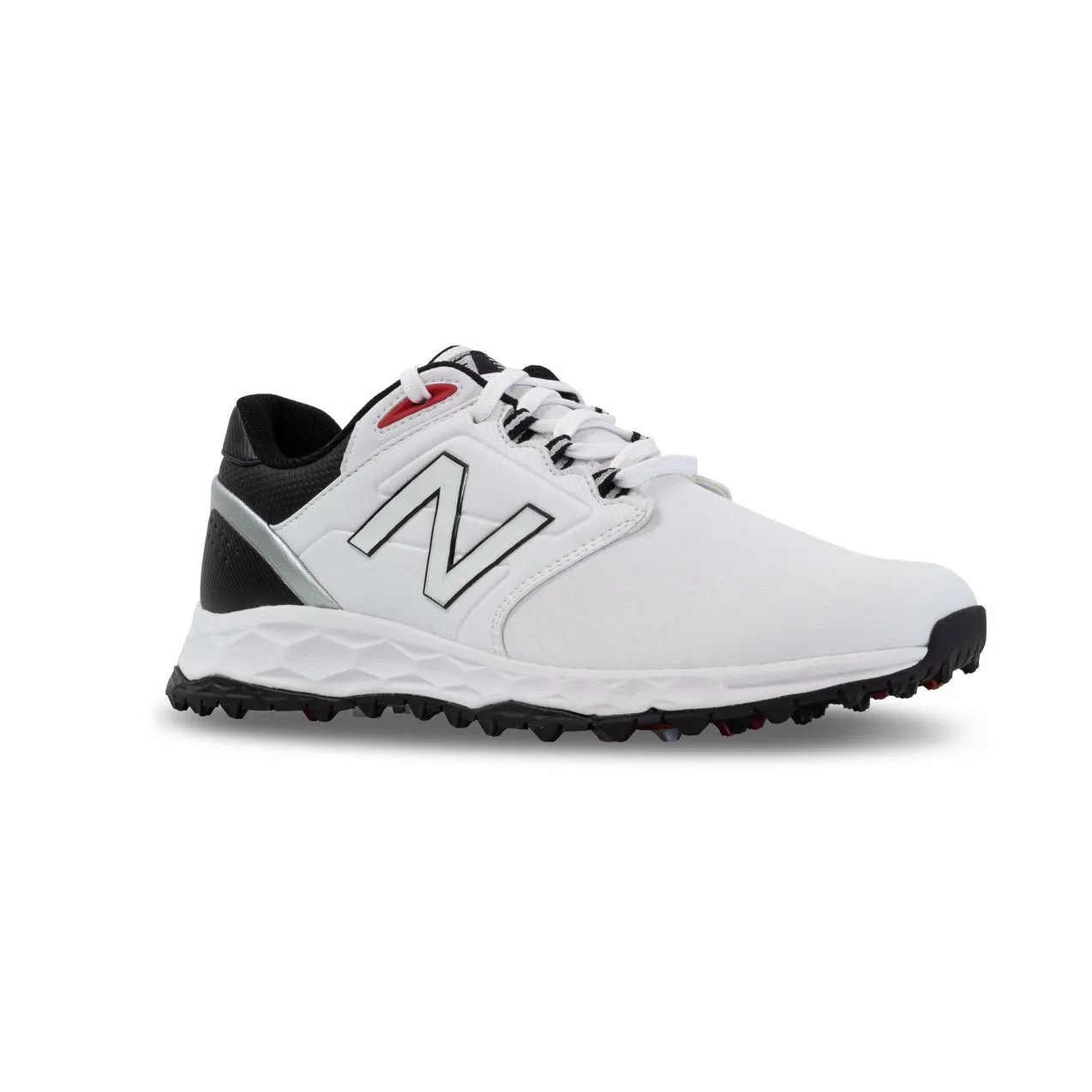 Comfort Shield No Laces New Balance Mens Fresh Foam Elevate SL Golf Shoe - WHITE / RED / BLACK