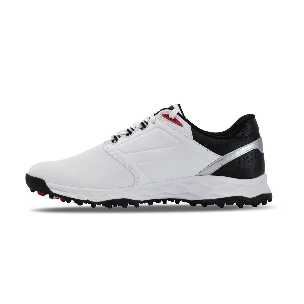 New Balance Mens Fresh Foam Elevate SL Golf Shoe - WHITE / RED / BLACK Every Swing Stability Power