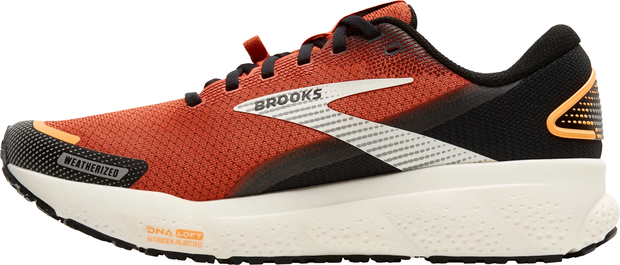 Brooks Ghost 16 Weatherized Mens Running Shoes - Orange Abrasion resistant Arch Support Urban Walkers