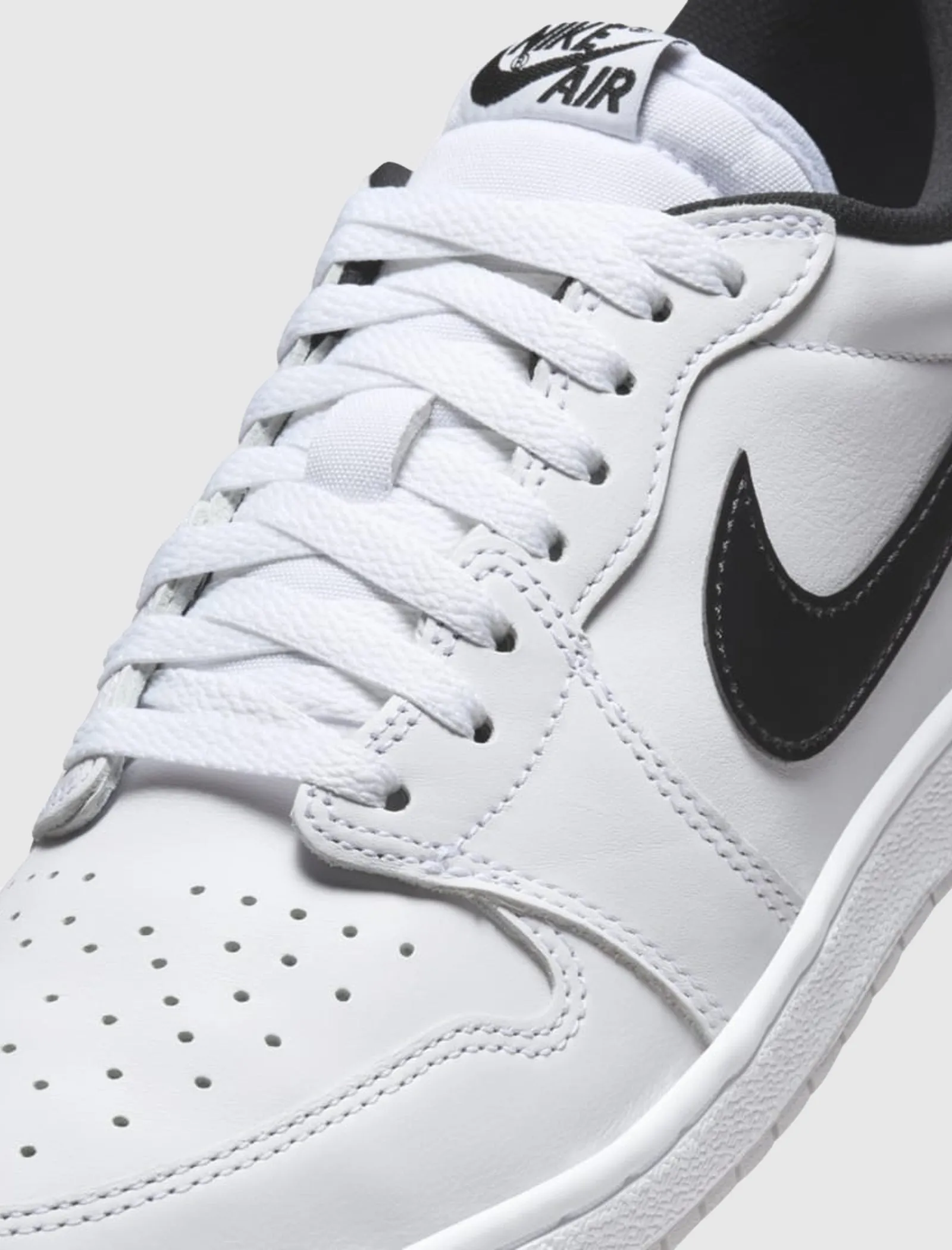 AIR JORDAN 1 LOW 85 "WHITE/BLACK" Stretch Fabric Active People