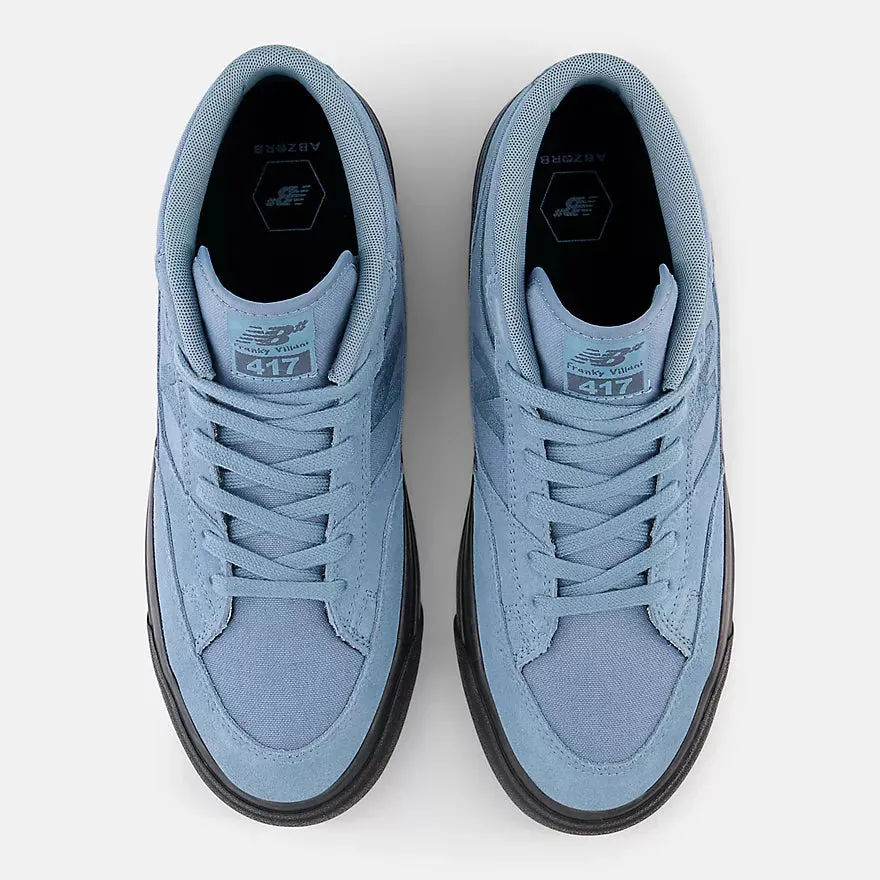 Ultra light New Balance Numeric Franky Villani 417 Skateboard Shoes - Mercury Blue / Black