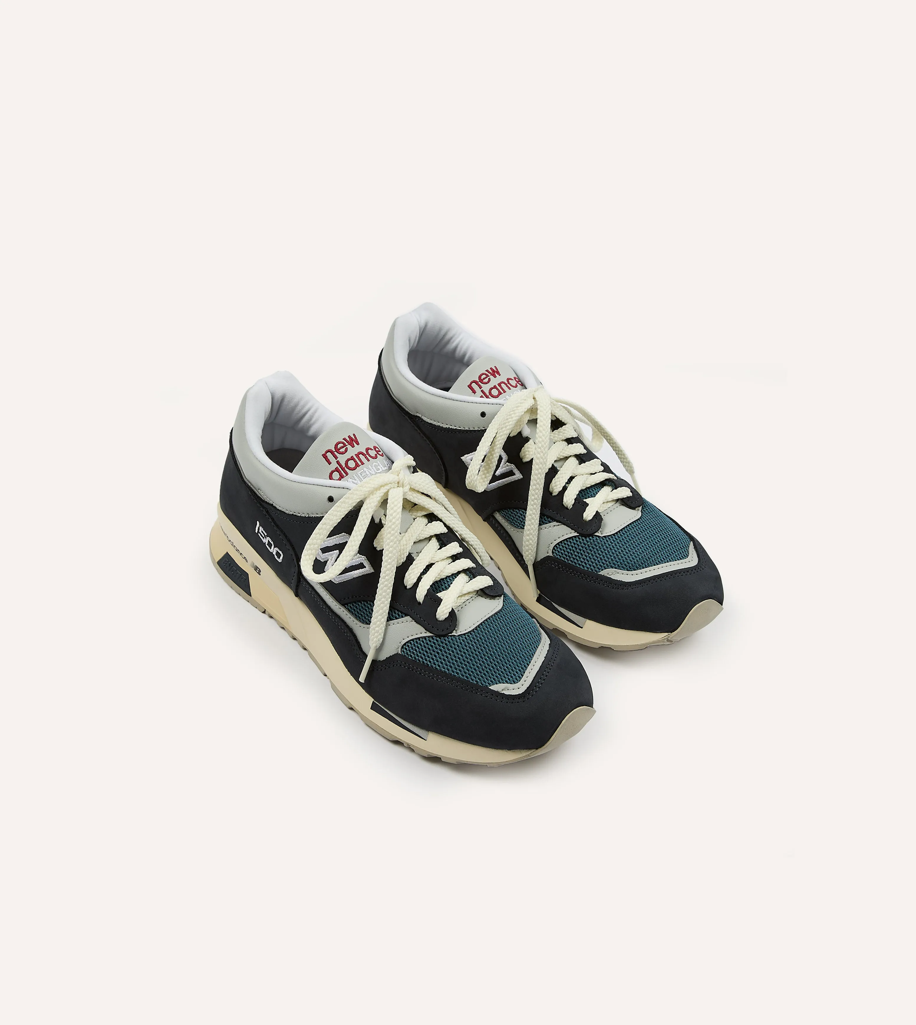 New Balance Navy Vintage Sport Made in UK 1500 Trainers Slip Resistant Modern Commuters