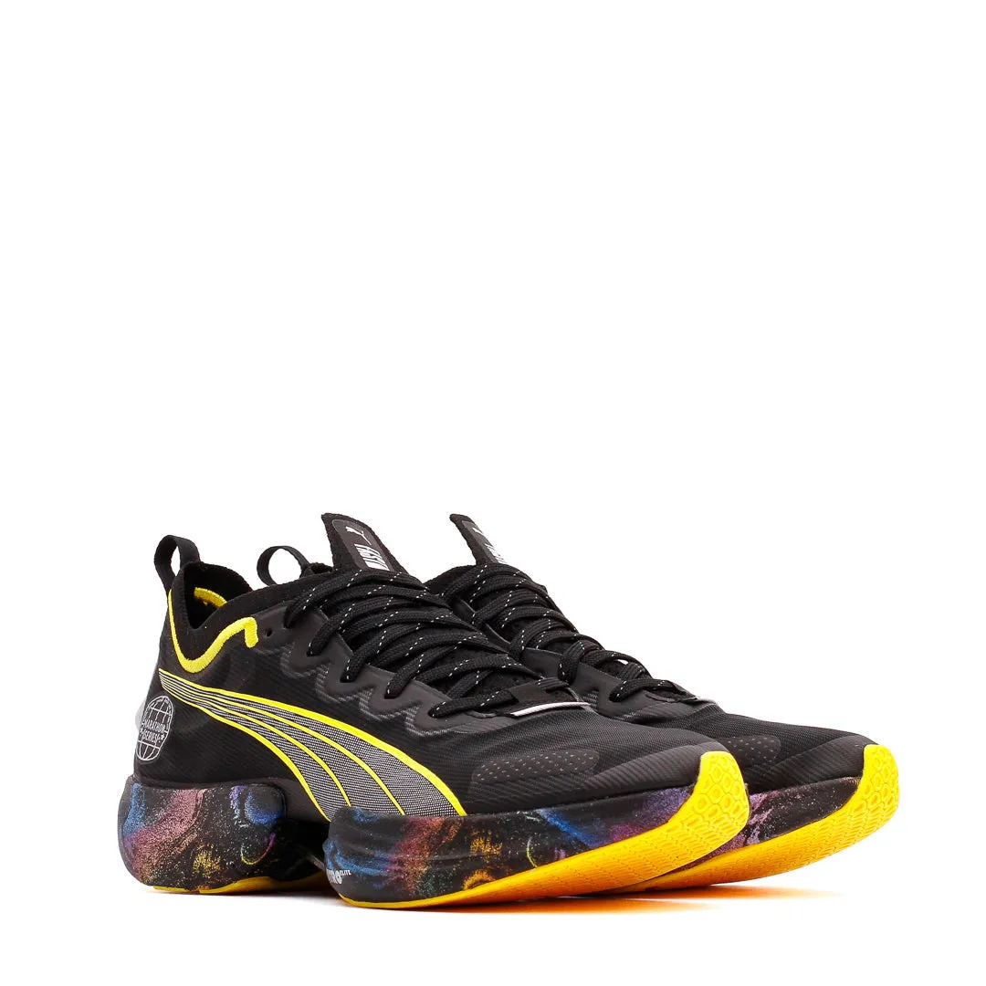 Puma Men Fast-R Nitro Elite Marathon Series Black Yellow 378465-01 Tropic Mode Concert Mood